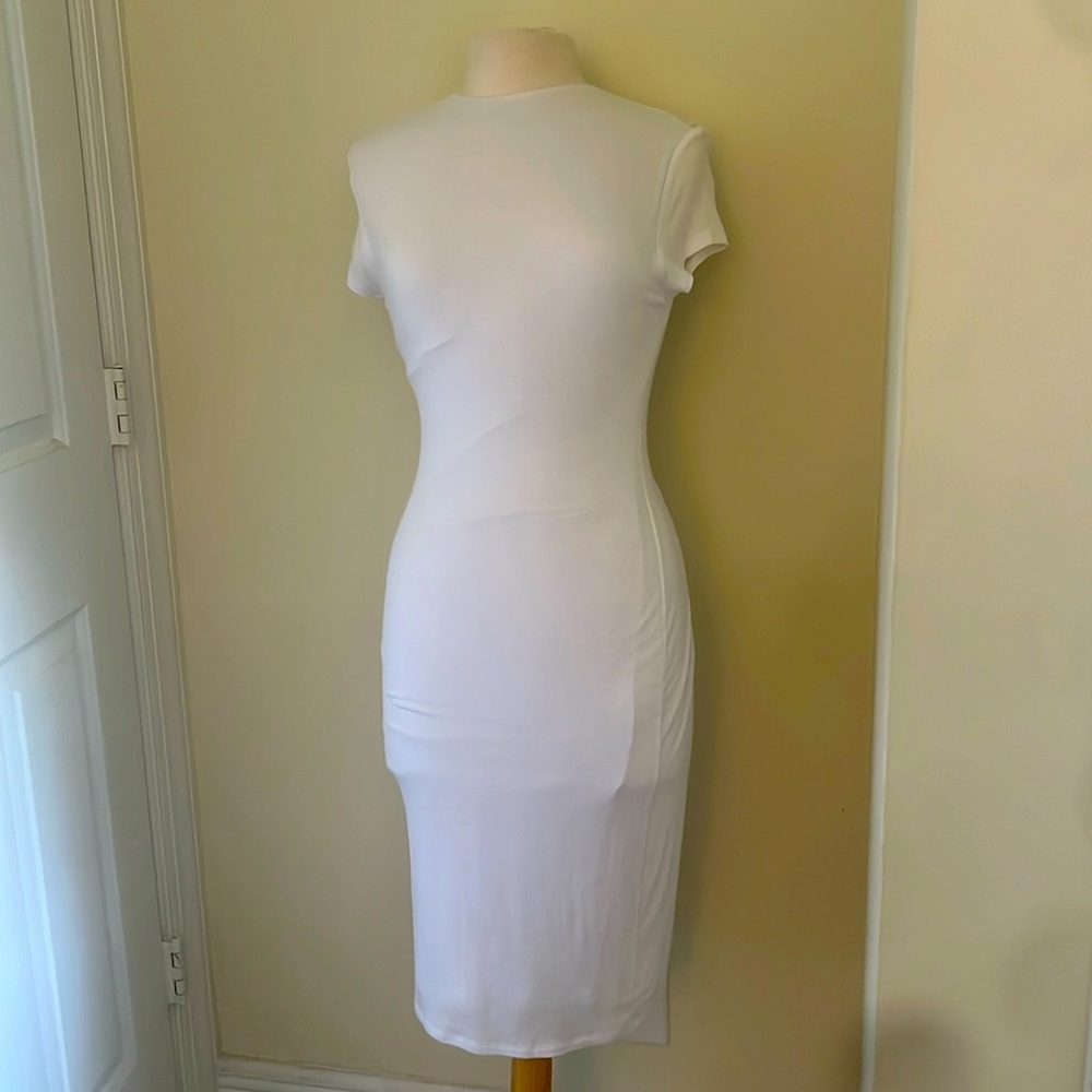 White maxi dress